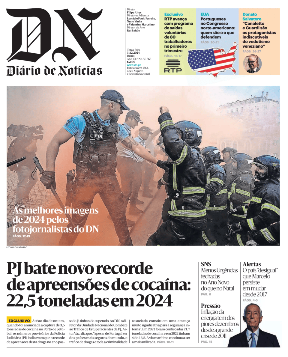 Prima-pagina-Diario de Noticias-edizione-di-oggi-20241231